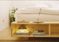 Sommier en bois de pin avec rangement 5 tailles Merge par Karup