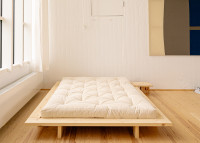 Matelas futon en coco et latex - blanc noir 5 tailles Sandwich Karup