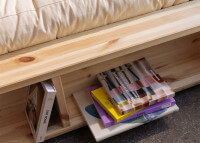Sommier en bois de pin avec rangement 2 coloris 3 tailles Ziggy Karup