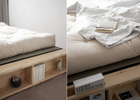 Sommier en bois de pin avec rangement 2 coloris 3 tailles Ziggy Karup