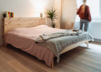 Sommier avec tete de lit 3 tailles 2 coloris retreat par Karup