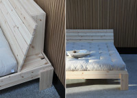 Sommier de lit avec repose tête et coffre 3 tailles Layers par Karup