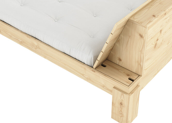 Sommier de lit avec repose tête et coffre 3...