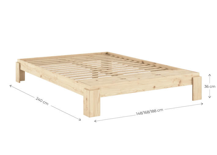 Sommier de lit avec banc et coffre 3 tailles...