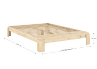 Sommier de lit avec banc et coffre 3 tailles Layers par Karup