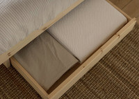 Sommier lit avec 2 tiroirs de rangement en bois 5 tailles Kanso Karup