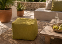 Pouf de jardin carré vert - Giulia par Angel des montagnes