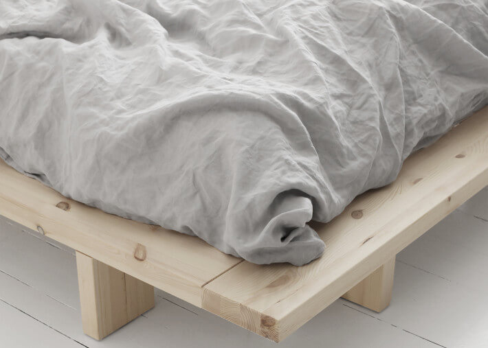 Sommier en bois de pin naturel 5 tailles -...
