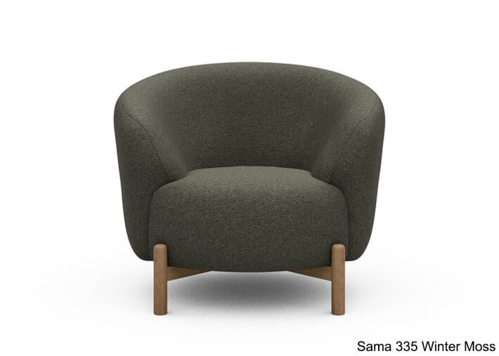 Fauteuil crapaud pieds chêne - 53 coloris -...
