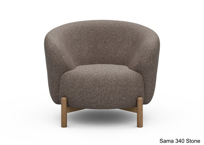 Fauteuil crapaud pieds chêne - 53 coloris -...