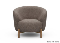 Fauteuil crapaud pieds chêne - 53 coloris - Gran par Scandinavian Upholstery
