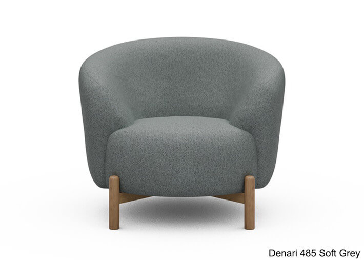 Fauteuil crapaud pieds chêne - 53 coloris -...