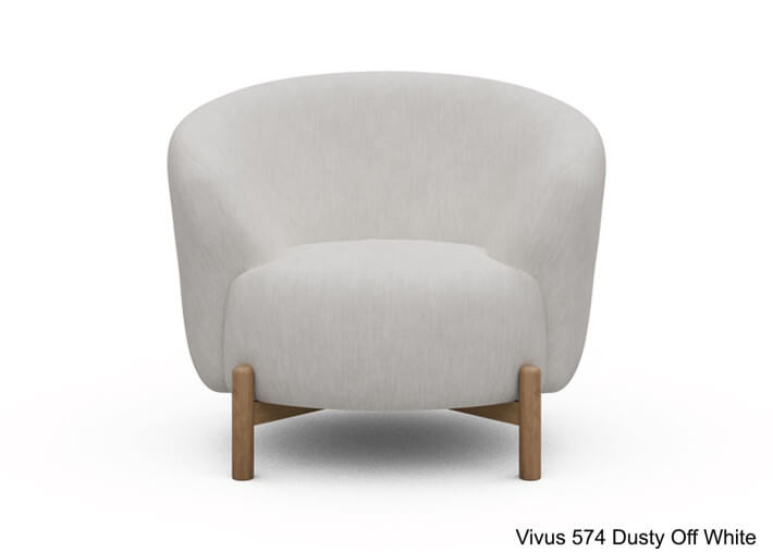 Fauteuil crapaud pieds chêne - 53 coloris -...