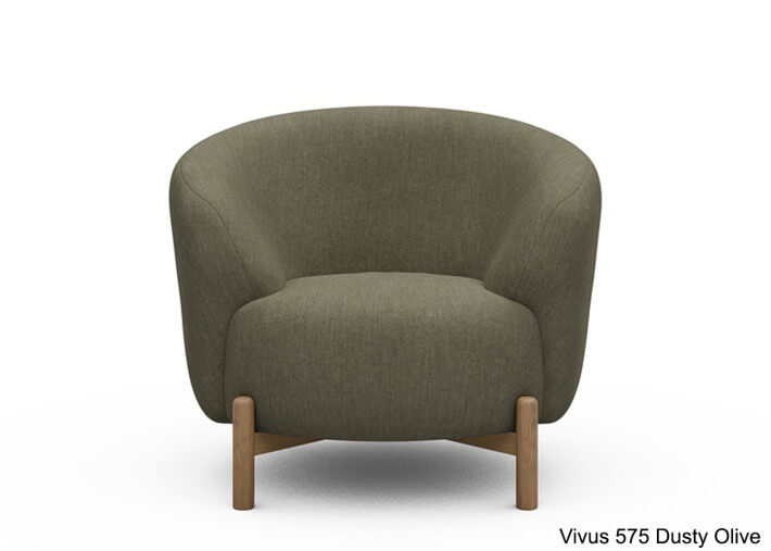 Fauteuil crapaud pieds chêne - 53 coloris -...