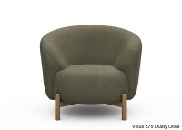 Fauteuil crapaud pieds chêne - 53 coloris - Gran par Scandinavian Upholstery