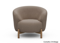 Fauteuil crapaud pieds chêne - 53 coloris - Gran par Scandinavian Upholstery