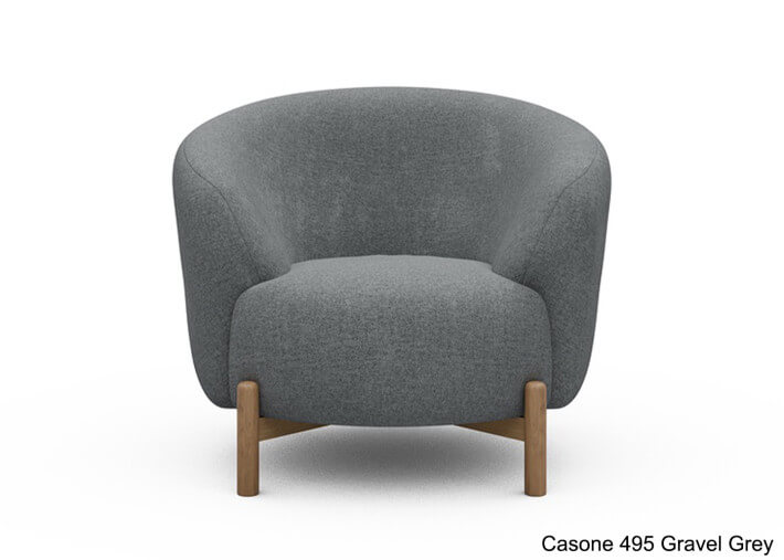 Fauteuil crapaud pieds chêne - 53 coloris -...