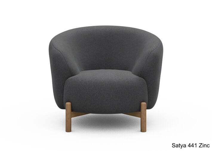 Fauteuil crapaud pieds chêne - 53 coloris -...