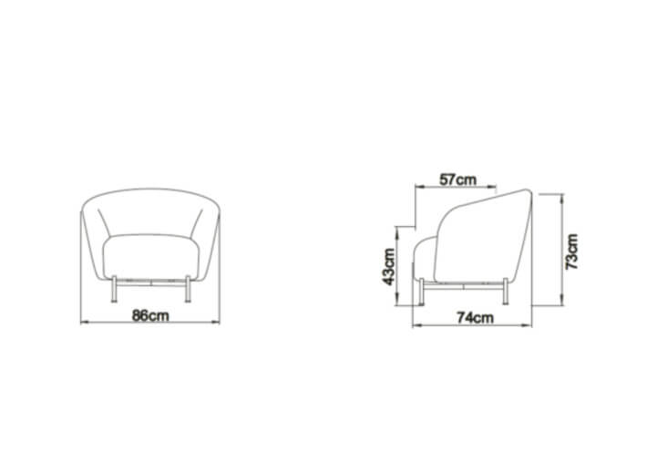 Fauteuil crapaud pieds chêne - 53 coloris -...