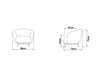 Fauteuil crapaud pieds chêne - 53 coloris - Gran par Scandinavian Upholstery