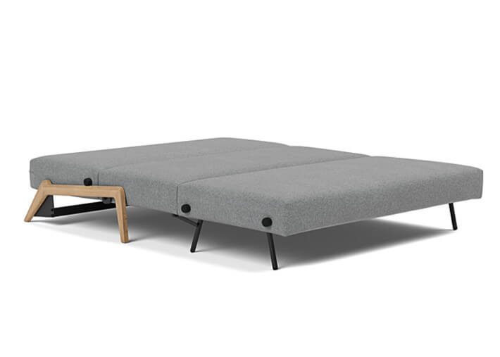 Canape lit compact pieds bois clair 2 tailles...