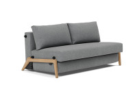 Canape lit compact pieds bois clair 2 tailles ILB500 Innovation living