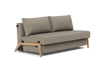 Canape lit compact pieds bois clair 2 tailles ILB500 Innovation living