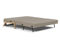 Canape lit compact pieds bois clair 2 tailles ILB500 Innovation living
