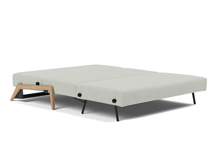 Canape lit compact pieds bois clair 2 tailles...
