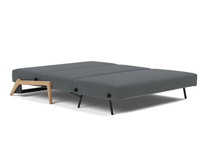 Canape lit compact pieds bois clair 2 tailles...