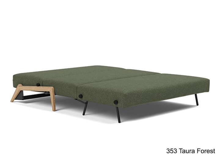 Canape lit compact pieds bois clair 2 tailles...