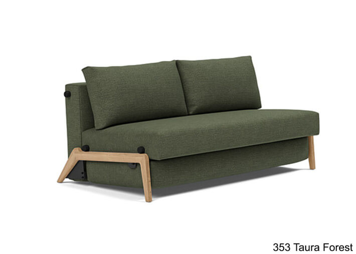 Canape lit compact pieds bois clair 2 tailles...