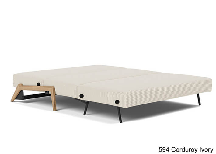 Canape lit compact pieds bois clair 2 tailles...