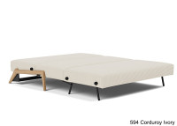 Canape lit compact pieds bois clair 2 tailles ILB500 Innovation living