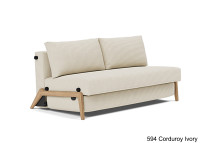 Canape lit compact pieds bois clair 2 tailles ILB500 Innovation living