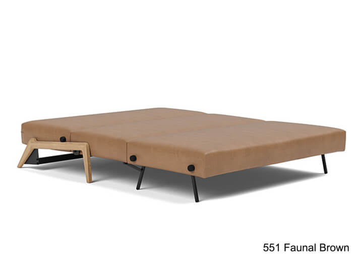 Canape lit compact pieds bois clair 2 tailles...