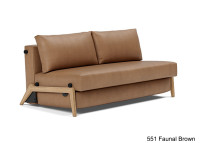 Canape lit compact pieds bois clair 2 tailles ILB500 Innovation living