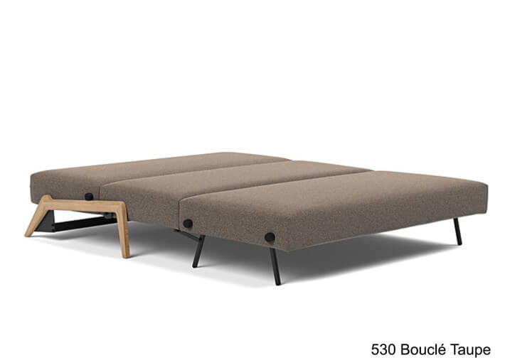 Canape lit compact pieds bois clair 2 tailles...