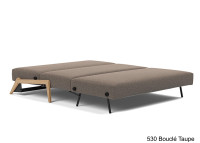 Canape lit compact pieds bois clair 2 tailles ILB500 Innovation living