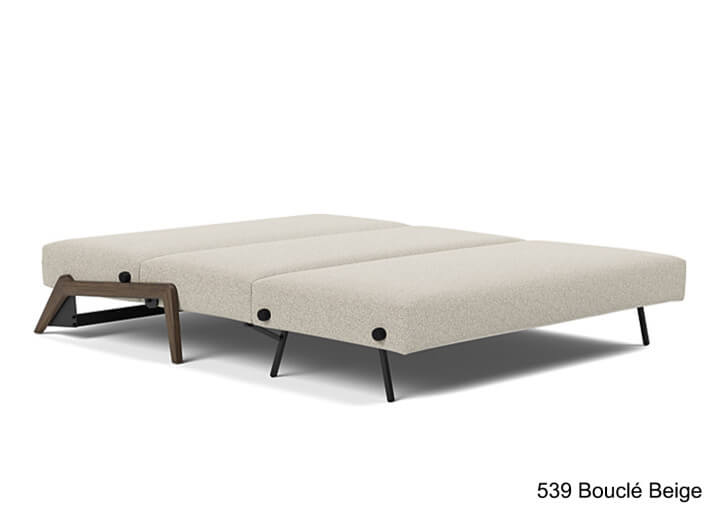 Canape lit idéal studio pieds bois foncé -...