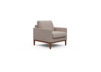 Fauteuil design et cosy en tissu ou cuir Finn Scandinavian Upholstery
