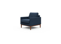 Fauteuil design et cosy en tissu ou cuir Finn Scandinavian Upholstery