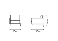 Fauteuil design et cosy en tissu ou cuir Finn Scandinavian Upholstery