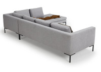 Canapé d'angle design en tissu ou cuir Vaïana Scandinavian Upholstery