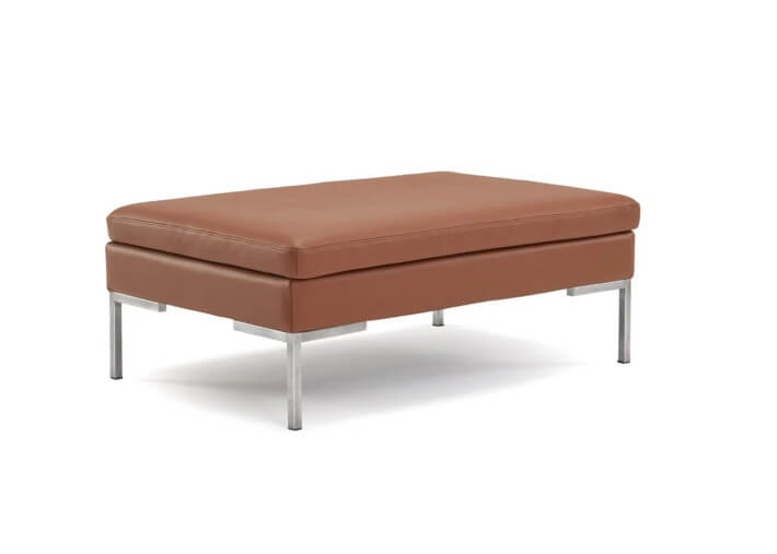 Pouf repose-pied en tissu ou cuir 64x98 Vaïana...
