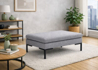 Pouf repose-pied en tissu ou cuir 64x98 Vaïana Scandinavian Upholstery
