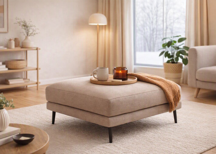 Pouf personnalisable 53 coloris 93x93 - Sidney...