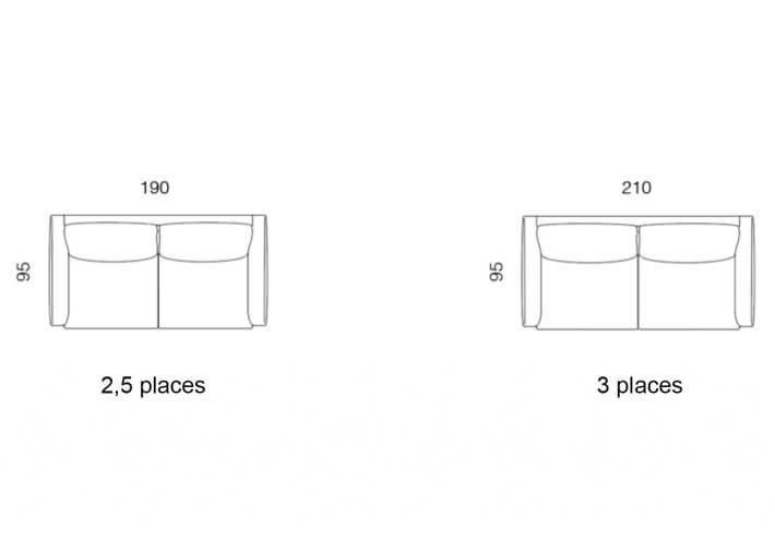 Canapé design personnalisable 2 tailles Sidney...