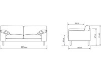 Canapé design scandinave personnalisable Elyne Scandinavian Upholstery