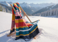 Plaid Rio multicolore en laine mérinos Eagle Products